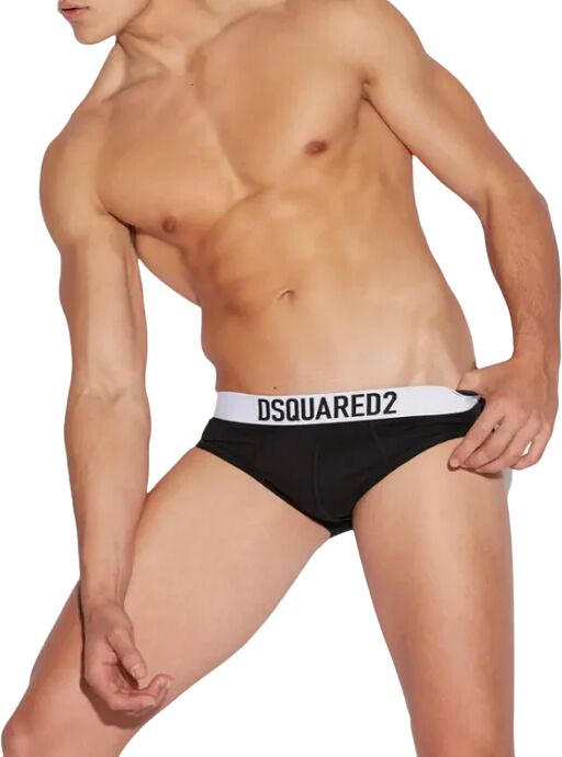 DSQUARED2 Slip Uomo Art D9l614200 A-I 22 Colore A Scelta Misura A Scelta NERO