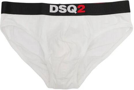 DSQUARED2 Slip Uomo Art D9l614210 A-I 22 Colore A Scelta Misura A Scelta BIANCO