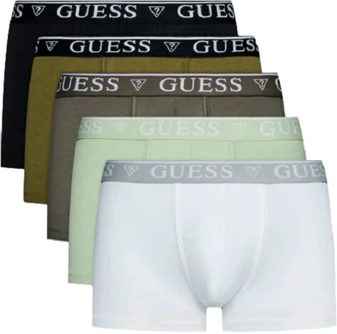 Guess 5 Set Boxer Uomo Art U3bg16 K6yw1 BLACKWHITEOLIVEPI