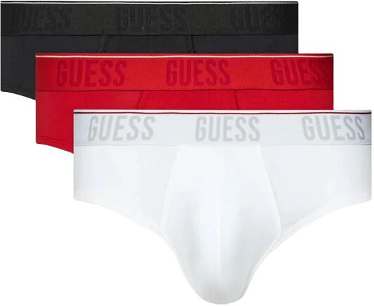 Guess 3pk Slip Uomo Art U3bg29 K6yw0 WHITE/RED/BLACK