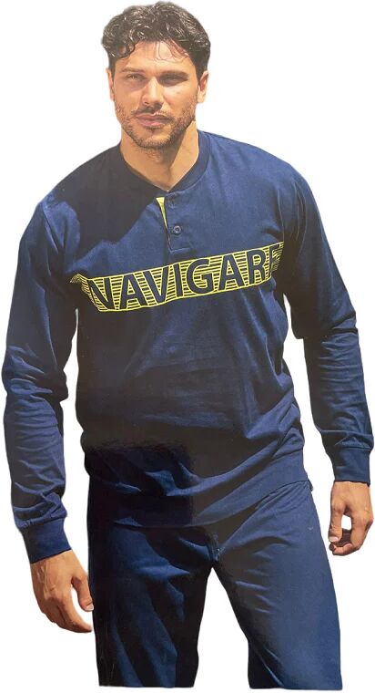 Navigare Pigiama Uomo In Cotone Art. B2141450 Colore E Misura A Scelta Navy