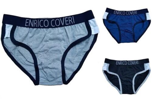 ENRICO COVERI 6 Slip Uomo Art Es1617 Colori Foto Misura A Scelta FOTO