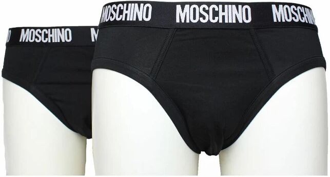 MOSCHINO 2 Slip Uomo Art A4772 8136 0001 Colore Foto Misura A Scelta NERO XL