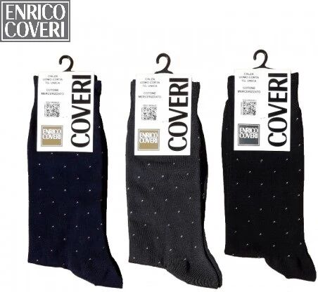 ENRICO COVERI 12 Paia Di Calze Uomo Corte Art Dynamic Line 31c Col. Foto Tg. Unica FOTO UNICA