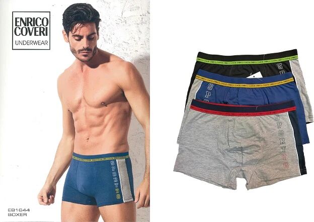 ENRICO COVERI 6 Boxer Uomo Art Eb1644 Colore Foto Misura A Scelta FOTO XL