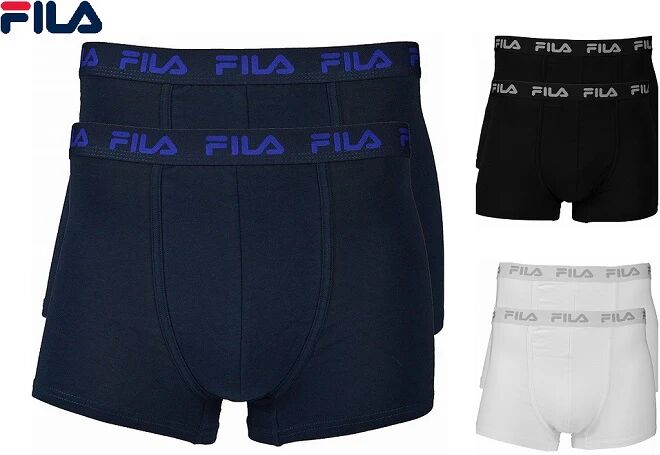 FILA 2 Boxer Uomo Art Fu5004 2 Colore E Misura A Scelta NERO L