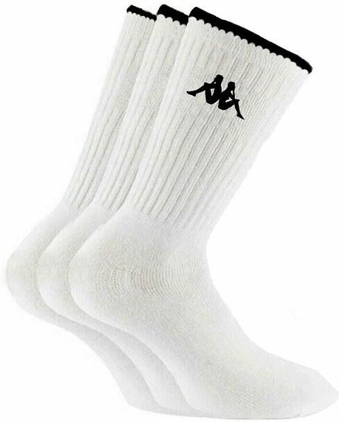 KAPPA 6 Paia Di Calze Corte Unisex Di Spugna Art K540 Colore E Misura A Scelta BIANCO