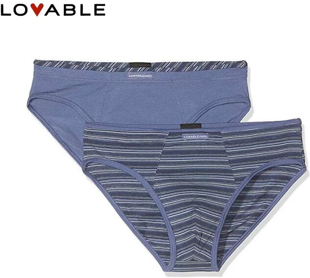 LOVABLE 2 Slip Uomo Art L08mi Colore Foto Misura A Scelta BLU 3