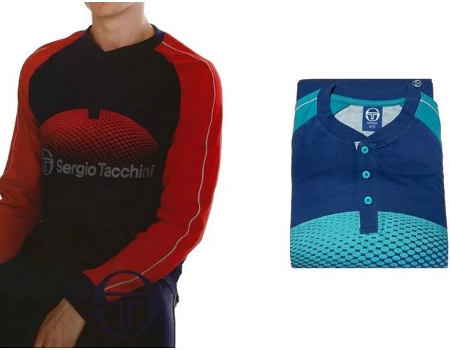 SERGIO TACCHINI Pigiama Uomo In Cotone Primaverile Art. Pg34115-As1-24 Col. E Mis. A Scelta ROSSO XL