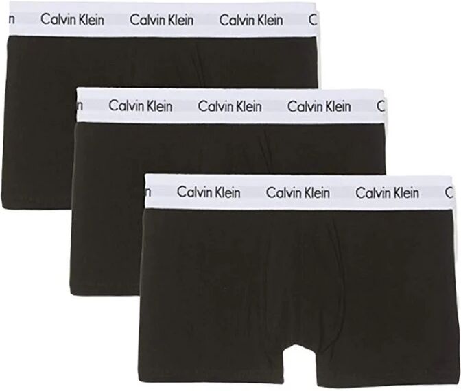 Calvin 3 Boxer Uomo Art U2664g 001 Colore Foto Misura A Scelta NERO L