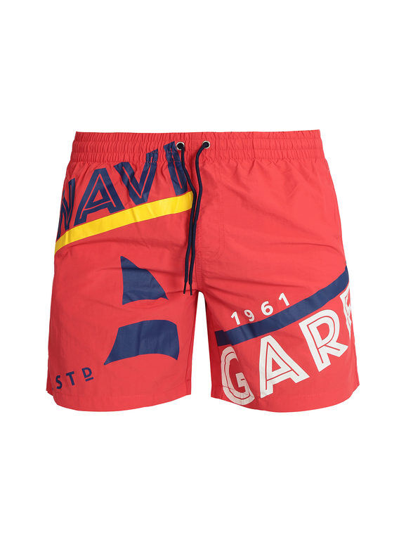 Navigare Boxer da mare uomo con scritta Boxer Mare uomo Rosso taglia L