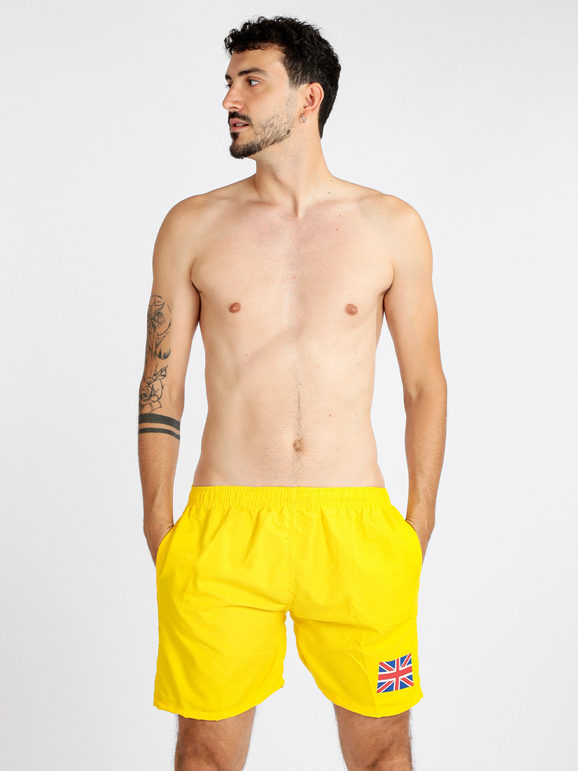 Sun & Beach Boxer da mare uomo Bermuda Mare uomo Giallo taglia M