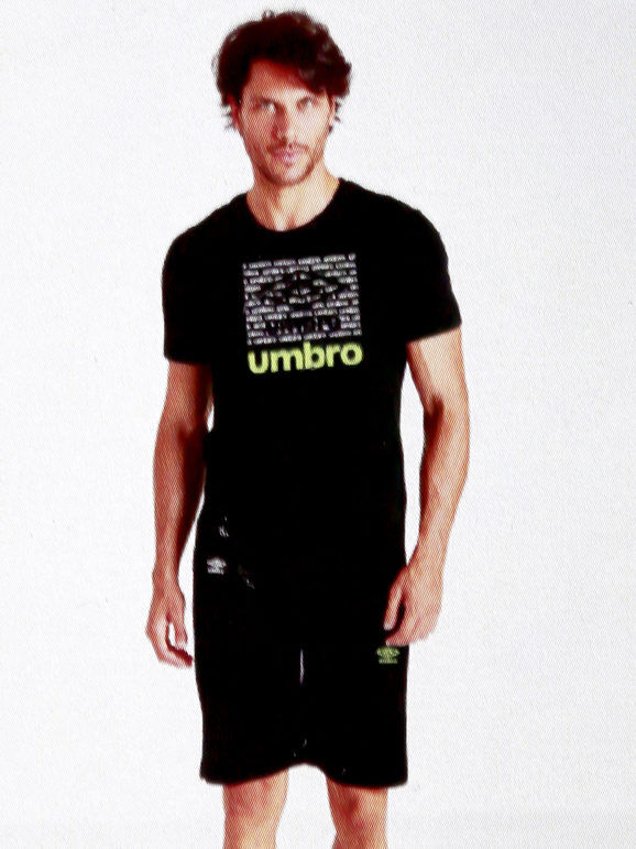 Umbro Pigiama uomo corto in cotone Pigiami uomo Nero taglia XL