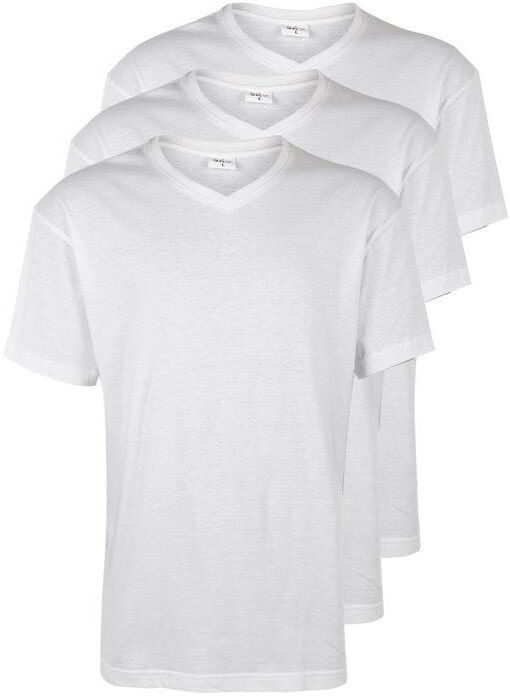 Sky T-shirt intima a V in cotone da uomo. Confezione da 3 prezzi Maglie Intime uomo Bianco taglia XL