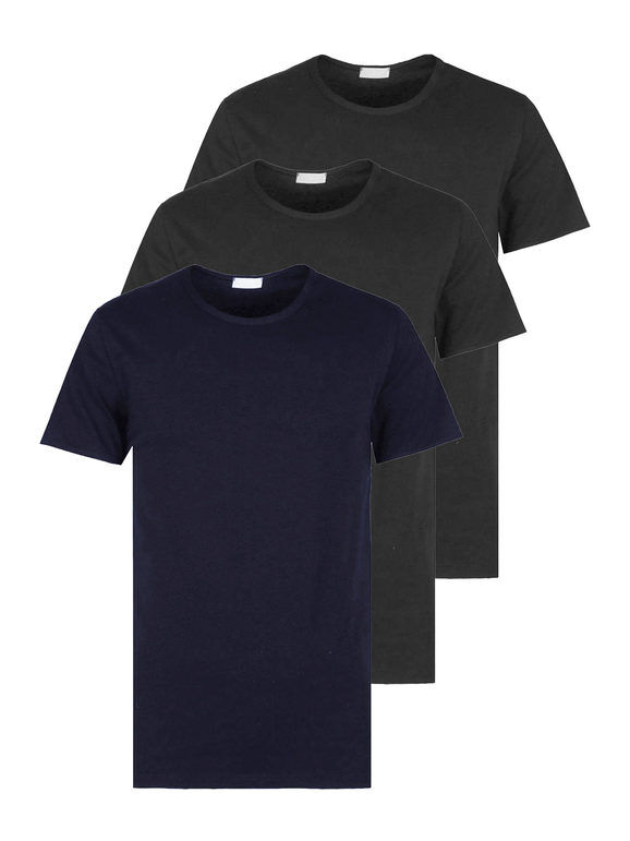 Liabel T-shirt intima da uomo manica corta. Confezione da 3 pezzi Maglie Intime uomo Multicolore taglia M