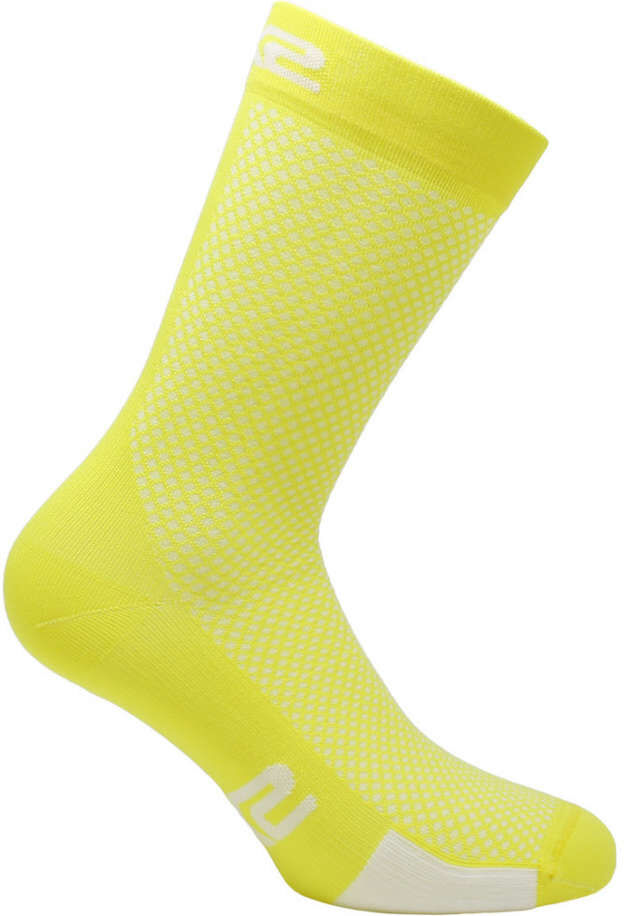 Calza Ciclismo Corta SIXS Leggera P200 Bianco Giallo tour taglia 40-43