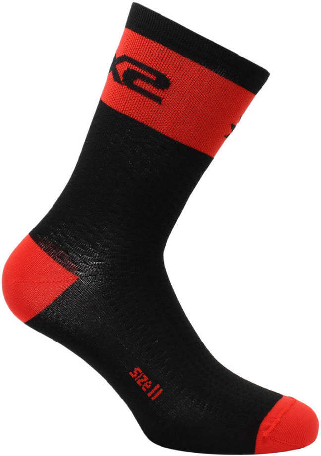 Calza Corta Sportiva Sixs SHORT LOGO Nero Rosso taglia 36-39