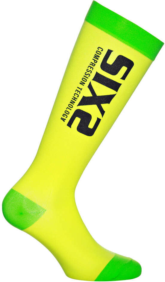 Calza Lunga a Compressione Tecnica Sixs Recovery Giallo Verd taglia S