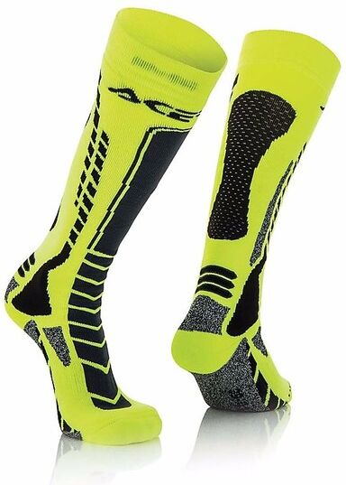 Calze Moto Tecniche Acerbis MX Pro Socks Nero Giallo Fluo taglia S/M