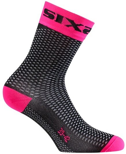 Calze Techine Corte in Tessuto Sixs Nero Rosa taglia 47-49