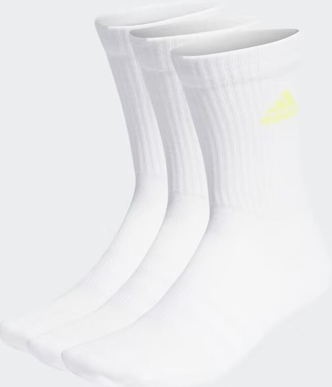 adidas Calze calzini socks Unisex Bianco cotone Cushioned 3 paia