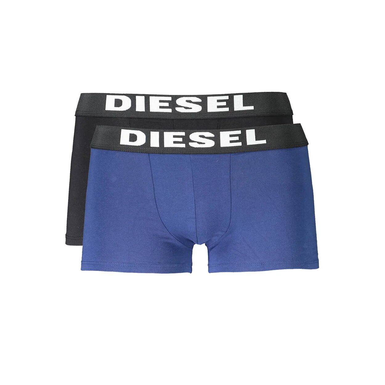 Diesel Confezione da 2 pz boxer parigamba Diesel con elastico logato, nero e blu