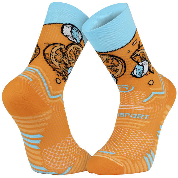 BV Sport Nutri Spritz - calzini trailrunning Orange/Light Blue 45/47