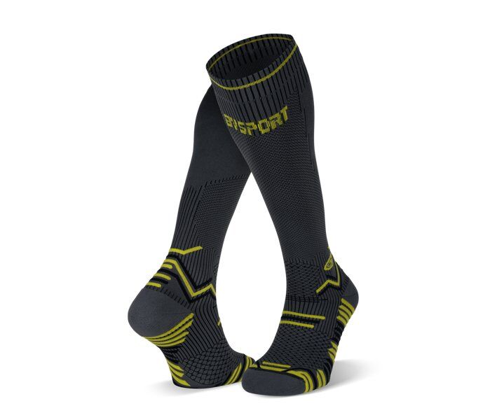 BV Sport Trail Compression - calze trailrunning - uomo Black/Yellow S+