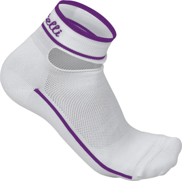 Castelli Calzini Sexy White/Cyclamen L/XL (39 - 41)