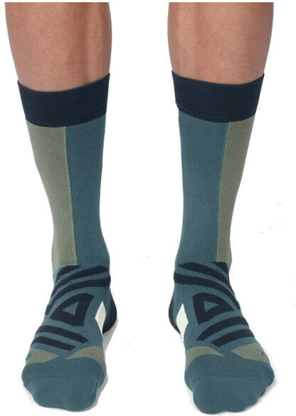 On Performance High Sock - calzini lunghi running - uomo Green/Blue XL (EU 46-47)