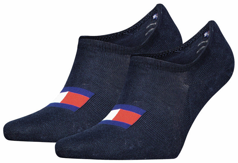 Tommy Jeans Footie Flag - calzini corti Blue 43/46