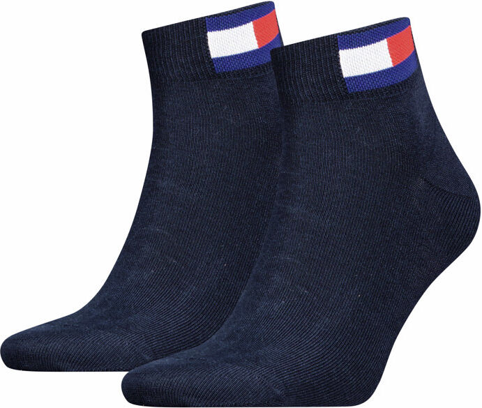 Tommy Jeans Quarter Flag - calzini corti Blue 43/46