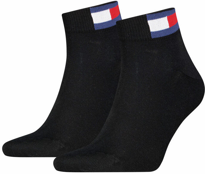 Tommy Jeans Quarter Flag - calzini corti Black 43/46