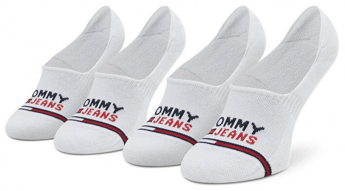 Tommy Jeans TH Uni Tj No Show Mid Cut 2P - calzini corti - uomo White 39/42