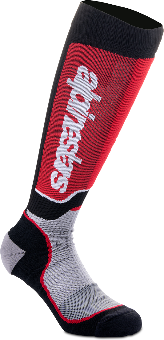 Alpinestars Calze Cross  Plus Nero-Grigio-Rosso