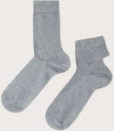 Calzedonia Calze Corte in Cotone elasticizzato da Uomo Uomo Grigio 42-43