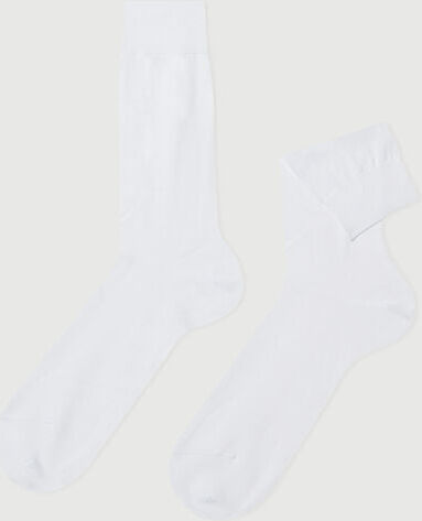 Calzedonia Calze Corte con Filo di Scozia da Uomo Uomo Bianco 11MZ