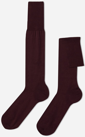 Calzedonia Calze Lunghe in Filo di Scozia da Uomo Uomo Bordeaux 11M