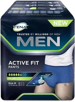 TENA Men Active Fit Slip Assorbente Uomo perdite Urinarie Taglia M 9 Pezzi