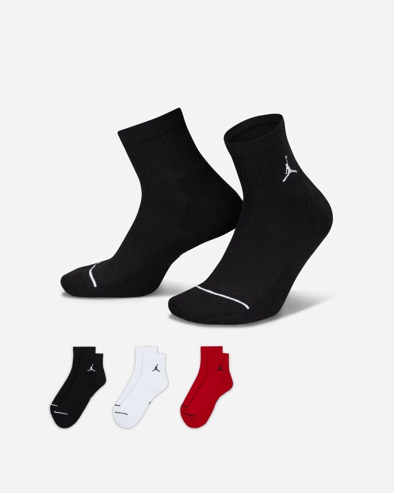 Nike Pacco di calze Jordan Nero/Bianco/Rosso Unisex DX9655-902 XL
