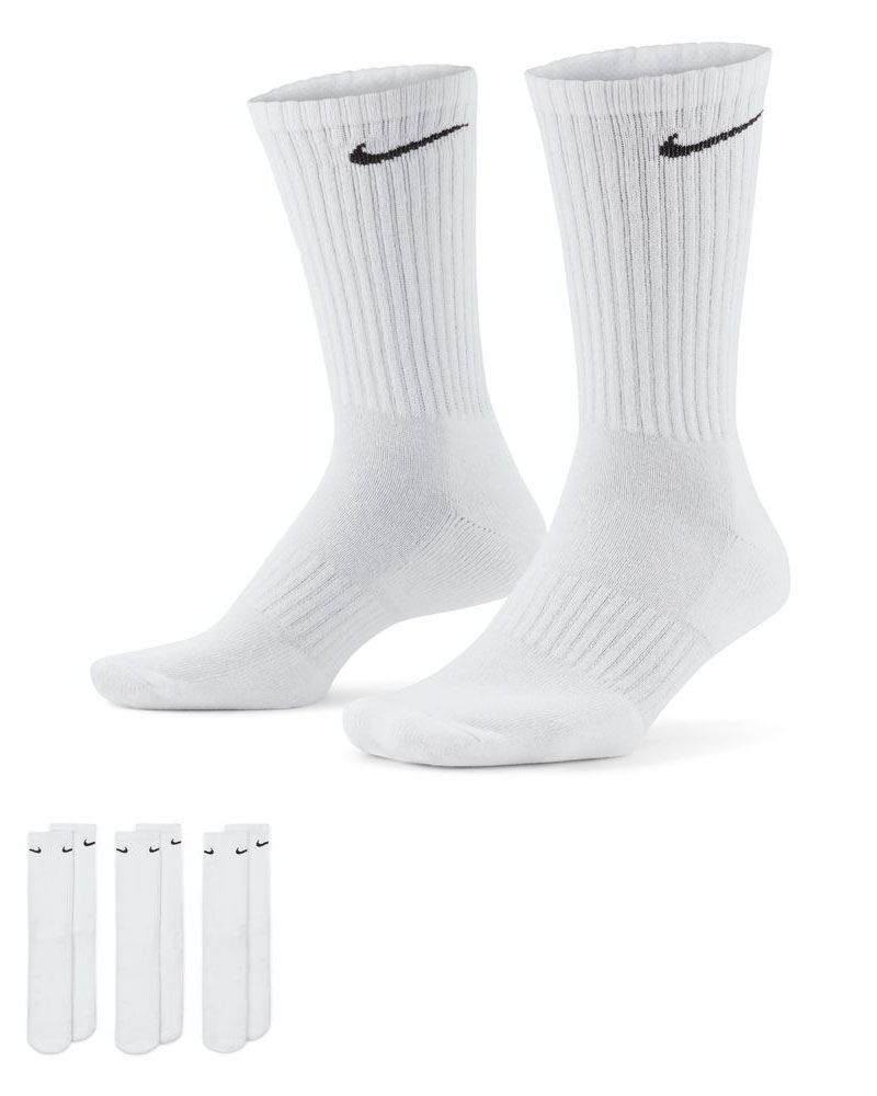 Nike Set di 3 paia di calzini Everyday Bianco Unisex SX7664-100 XL