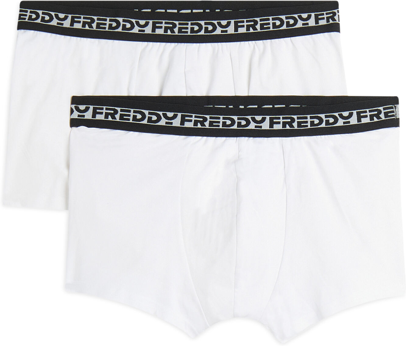 Freddy Pack 2 boxer uomo con elastico jacquard logato a contrasto Bianco Uomo Extra Large