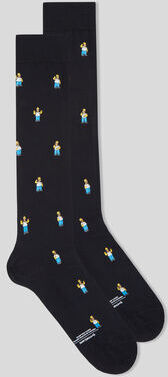 Intimissimi Calze Lunghe The Simpsons Homer in Cotone Uomo Blu Taglia 44-45