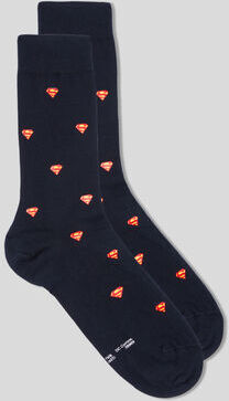 Intimissimi Calze Corte DC Comics Superman in Soft Cotton Uomo Nero Taglia 40-41