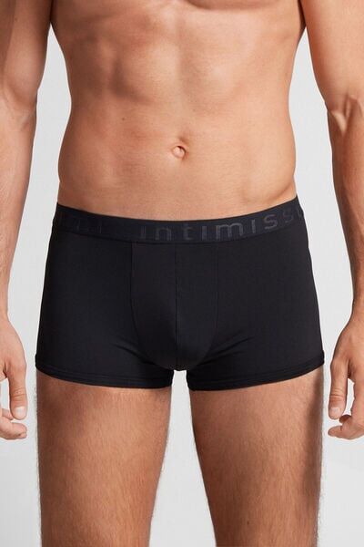 Intimissimi Boxer in Microfibra con Logo Uomo Nero Taglia 3