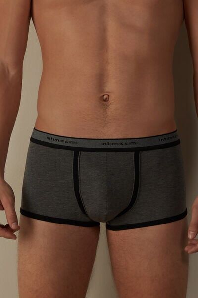 Intimissimi Boxer in Cotone Superior con Logo Uomo Nero Taglia 7