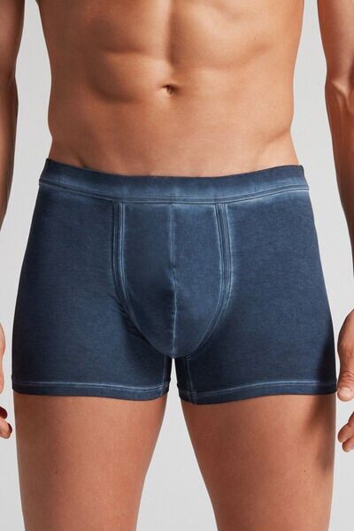 Intimissimi Boxer in Cotone Natural Fresh Uomo Blu Taglia 3