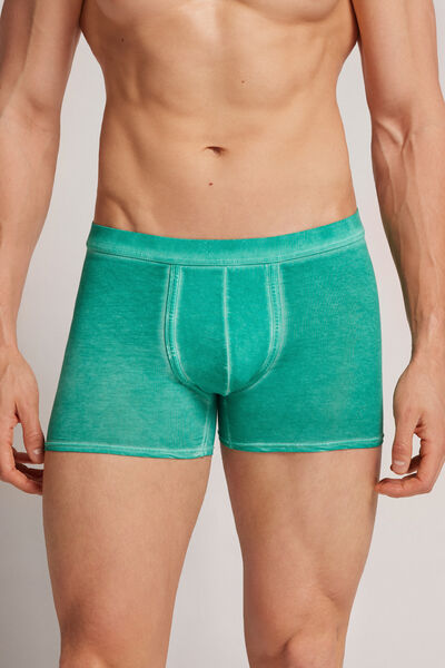 Intimissimi Boxer in Cotone Natural Fresh Uomo Verde Taglia 4