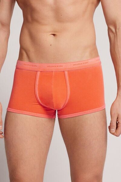 Intimissimi Boxer in Cotone Natural Fresh con Logo Uomo Arancione Taglia 5