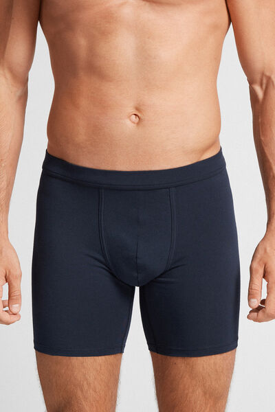 Intimissimi Boxer Lungo in Cotone Superior Uomo Blu Taglia 5